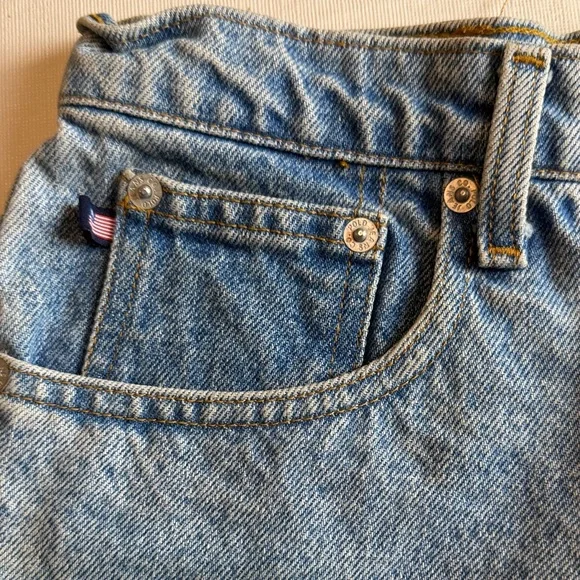 Ralph Lauren Polo Jeans Classic Blue Denim Rolled Hem Shorts Size 6 - Picture 5 of 10